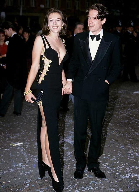 versace draped pin dress|elizabeth hurley Versace pin dress.